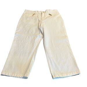 Lauren Jeans Co. Women’s White Wide Leg Capri Pants Size 8